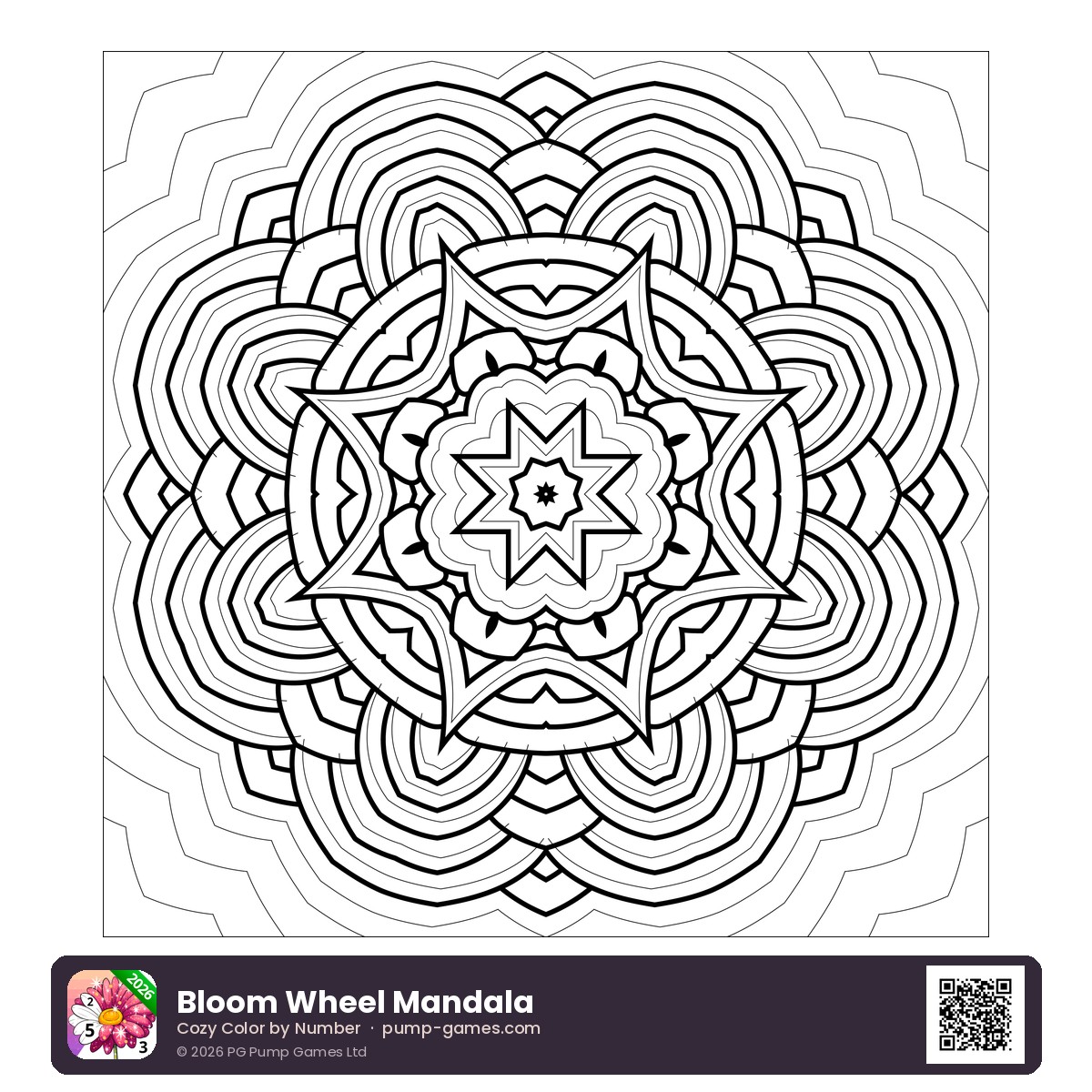 Bloom Wheel Mandala preview
